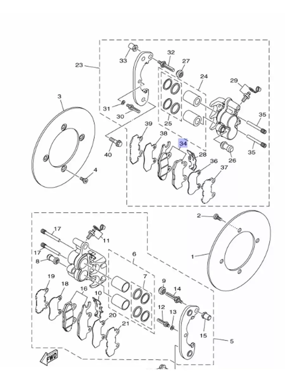 Колодки тормозные Viking задние правые