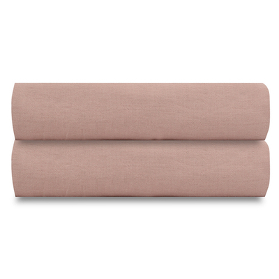 Простыня на резинке изо льна цвета пыльной розы essential, 180х200х28 см
