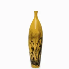 Большая ваза Grace S высота 87 см, жёлтый, чёрный