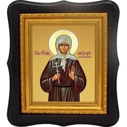Александра Хворостянникова преподобномученица послушница. Икона на холсте.