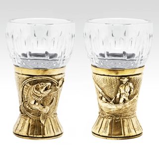 Лафитник авторский "Удачная рыбалка" (хрусталь)