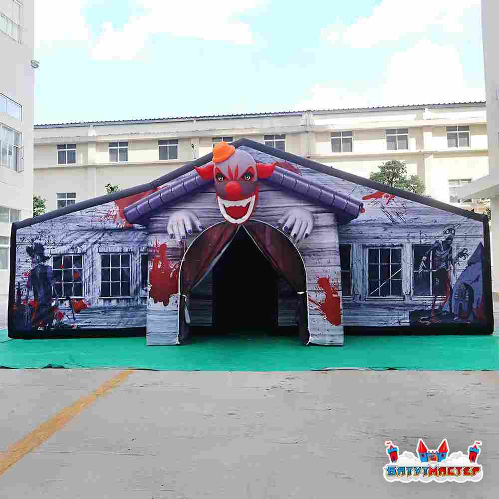 Надувной дом страха «Шапито ужасов», 10×10×5 м