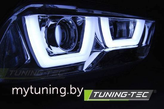 Передние фары tube light chrome для Dodge Charger LX II