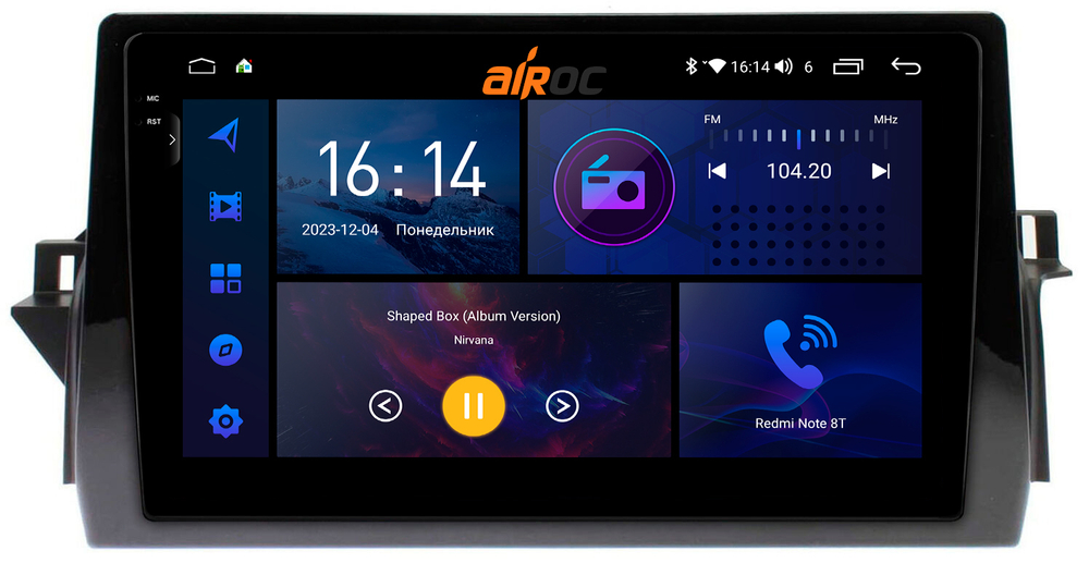 Магнитола для Toyota Camry 70 (75) 2021-2023 - AIROC 2K RI-1138 Android 12, QLed+2K, ТОП процессор, 8/128Гб, CarPlay, SIM-слот