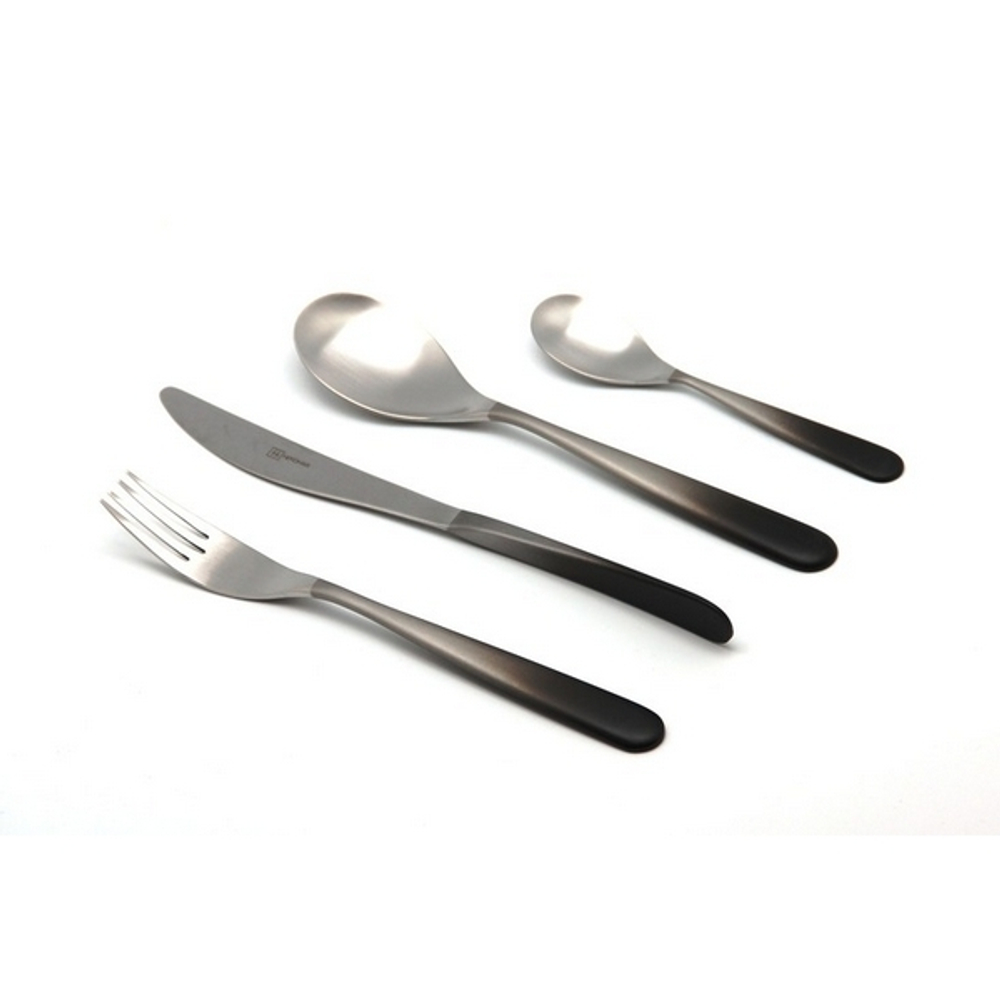 Набор столовых приборов на 6 персон 24 предмета Herdmar Century Black Degrade основное фото