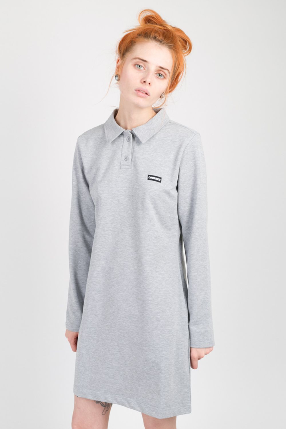 Платье Codered с коротким рукавом Adress серый меланж