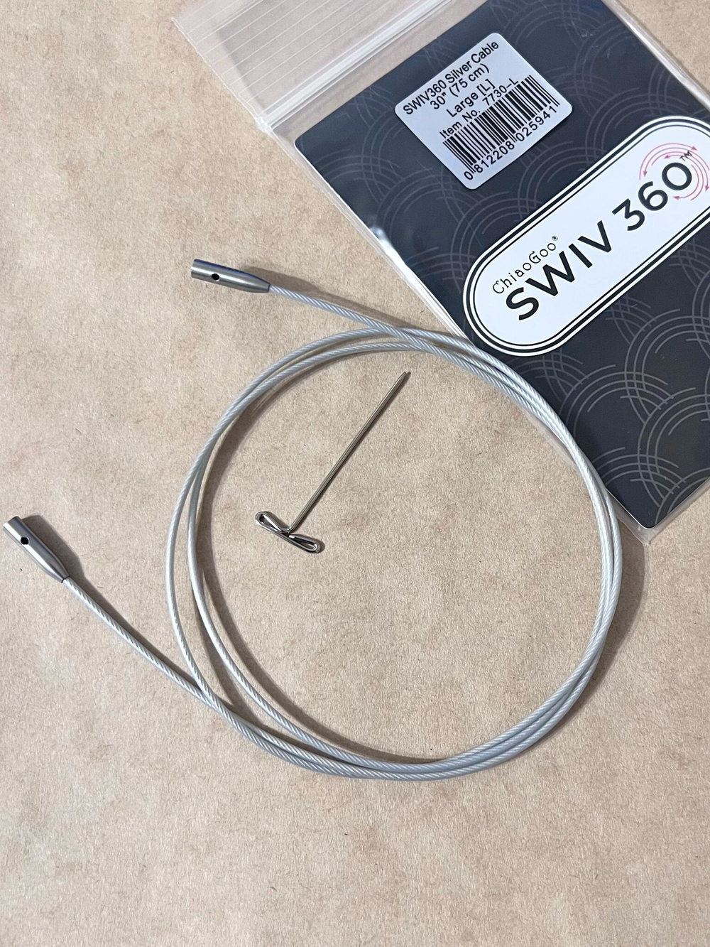 ChiaoGoo, Леска SWIV360, 125 см Large для съемных спиц размера L (готовая длина спиц 150см)
