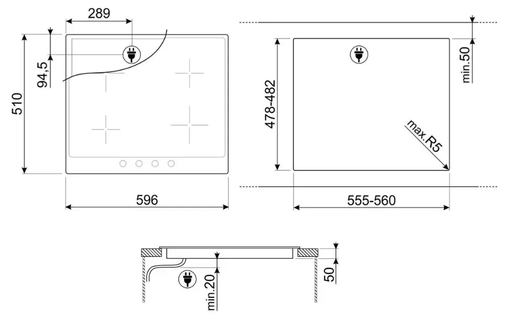 Варочная панель Smeg SI964NM
