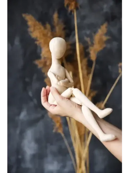 Этель, 30 см. Набор для изготовления куклы, текстильное тело-заготовка для создания интерьерной куклы своими руками