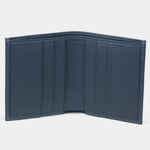 Кожаное портмоне, теленок синего цвета