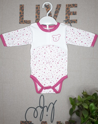 Боди МИШКА И ЗВЕЗДЫ (розовый)
