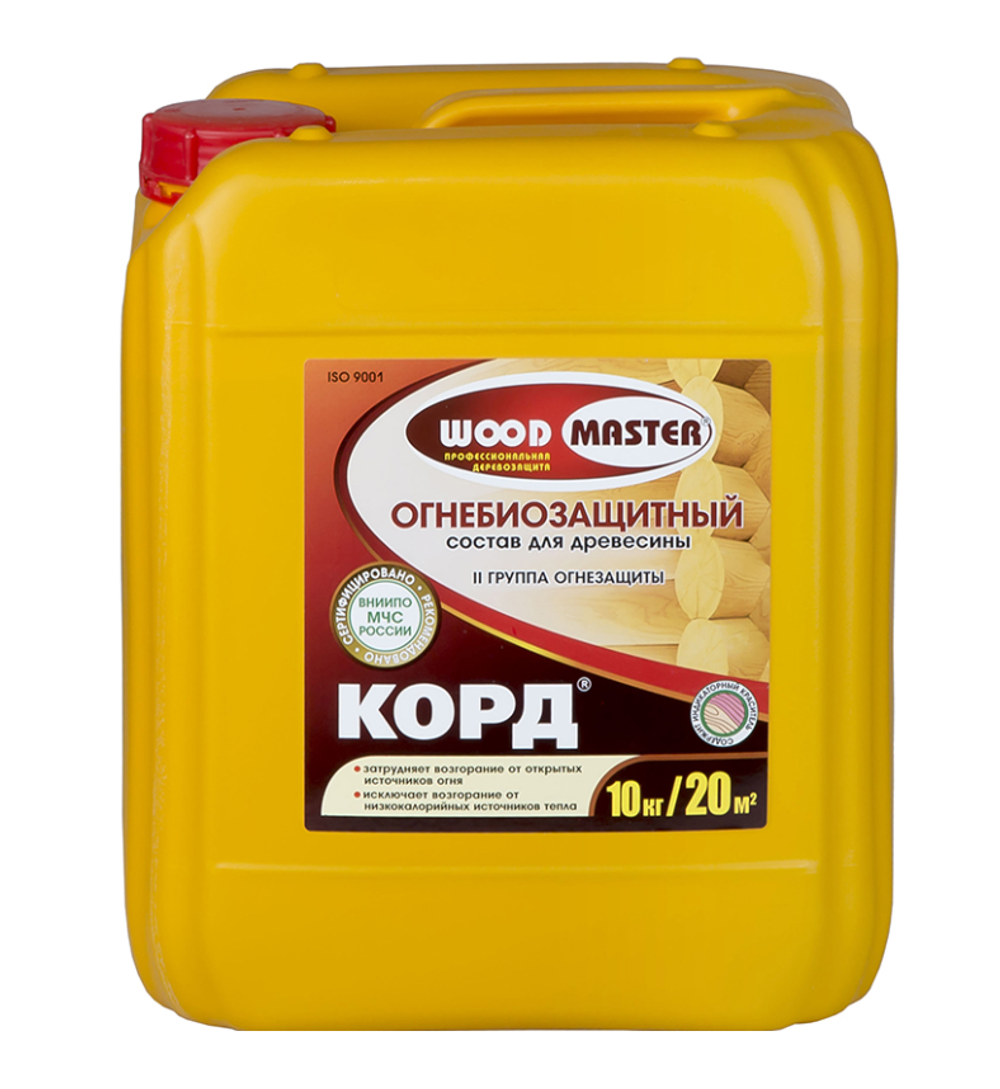 Огнебиозащитный состав для дерева Woodmaster Корд, с индикатором
