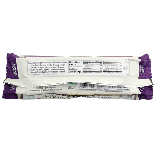 Edward & Sons, Baked Crisp Brown Rice Snaps®, черный кунжут, 100 г (3,5 унции)