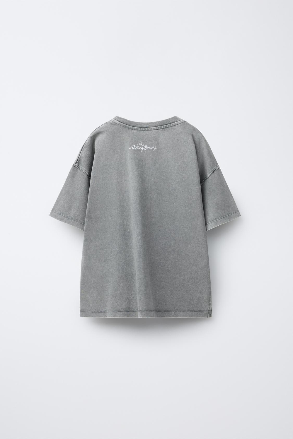 ZARA ФУТБОЛКА С ЭФФЕКТОМ СТИРКИ ROLLING STONES ©, АНТРАЦИТОВО-СЕРЫЙ