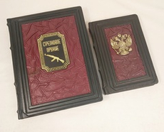 Набор из кожи в кейсе "Стрелковое оружие" книга+ежедневник