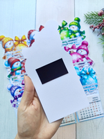 Календари Липомания "Снеговик", настенные, на магните, с отрывными листами, 9 штук в комплекте