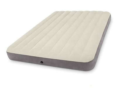 Мaтрас нaдувной Intex 64102 Deluxe Full 137х191х25 см / Крoвать нaдувная Интeкс полуторная велюровая для дома и туризма