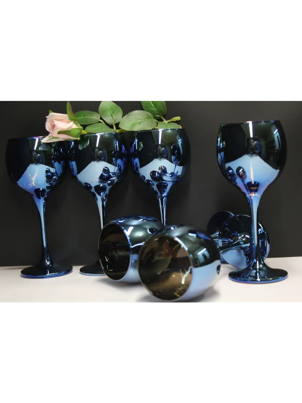 Фужеры для вина , шампанского 6 штук Лазурит