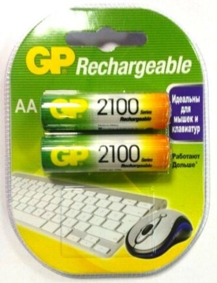 Аккумуляторные GP NIMH 2100 R6 к-т2