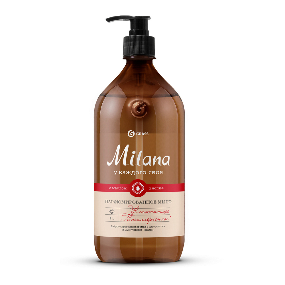 Жидкое мыло парфюмированное Milana «Мускус и сандал» 1 л