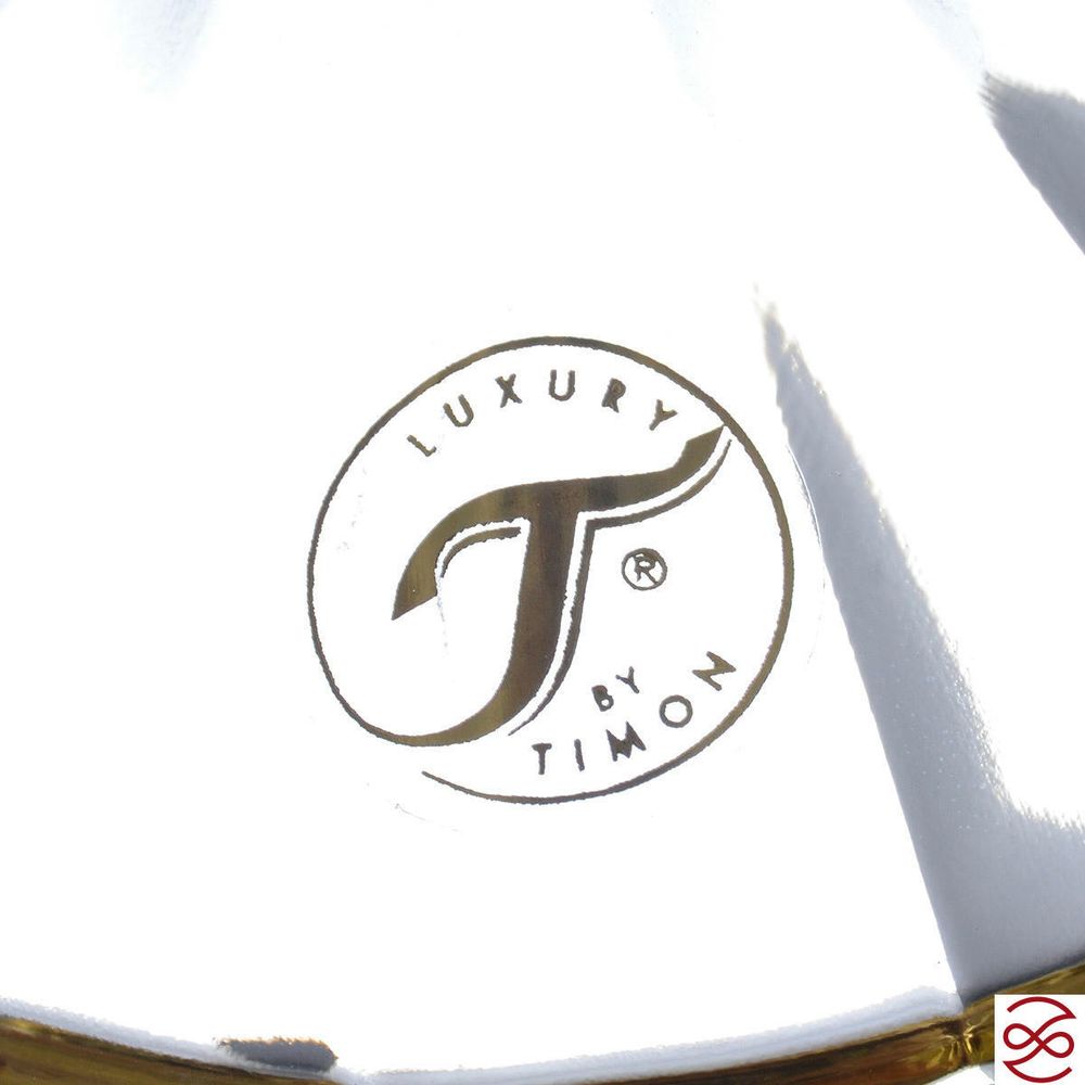 Конфетница на ножке с крышкой TIMON Violet/Gold 28*17см