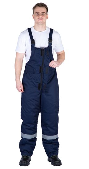 Костюм зимний "Байкит" с полукомбинезоном, т.синий/серый