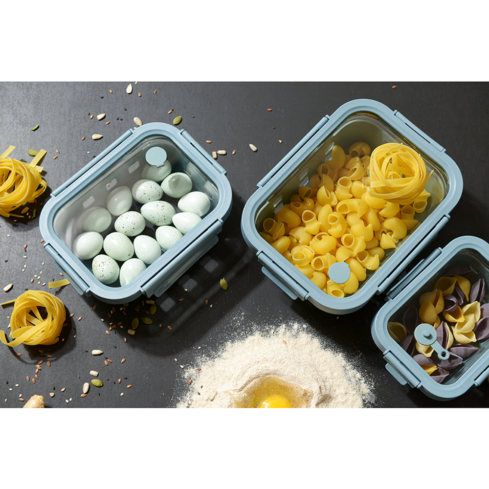 Контейнер для запекания, хранения и переноски продуктов в чехле smart solutions, 640 мл, синий