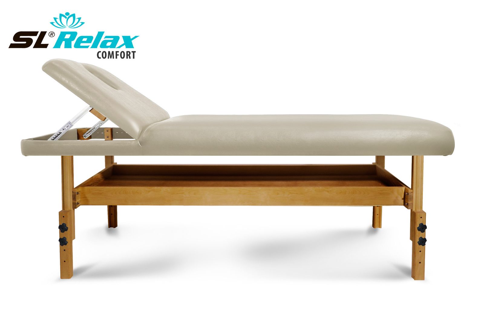 Массажный стол Relax Comfort бежевая кожа фото №6