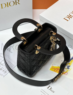 Женская сумка Lady Dior My ABC квадратная черного цвета