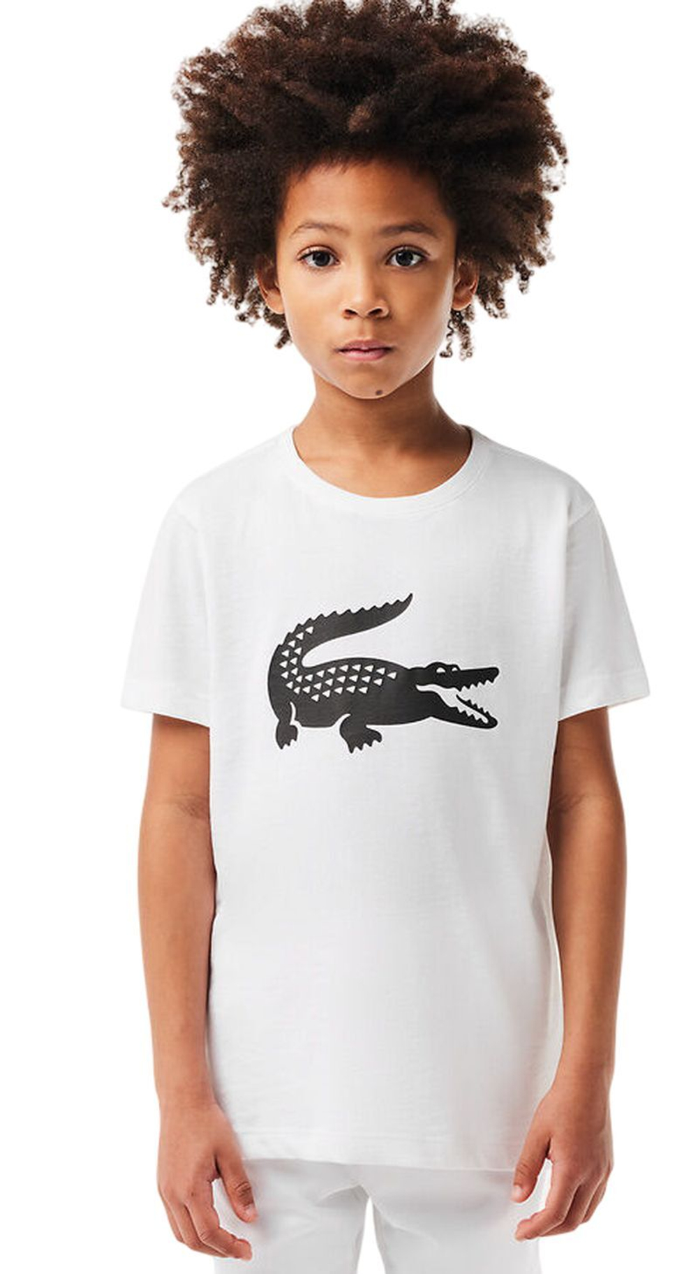 Футболка для мальчика теннисная Lacoste Oversized Tennis with XXL Logo - белый