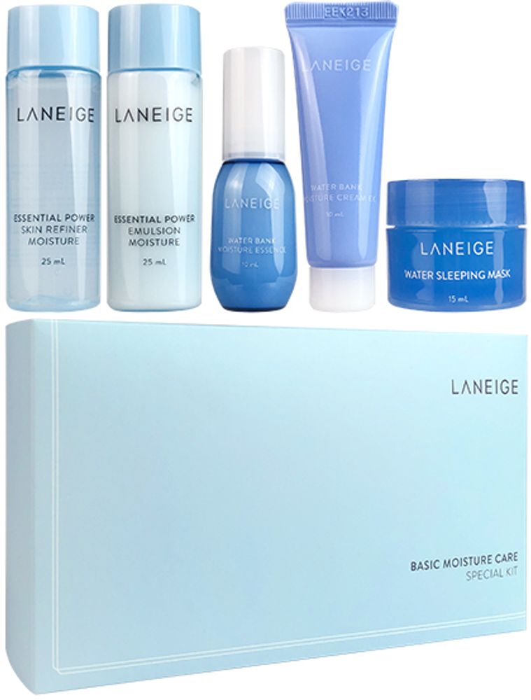 Laneige Basic Moisture Care Special Kit Увлажняющий мини набор из 5-ти средств