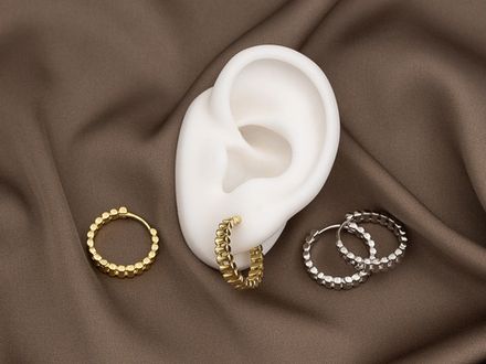 Серьги-Кольца "Рельеф" 19,5мм