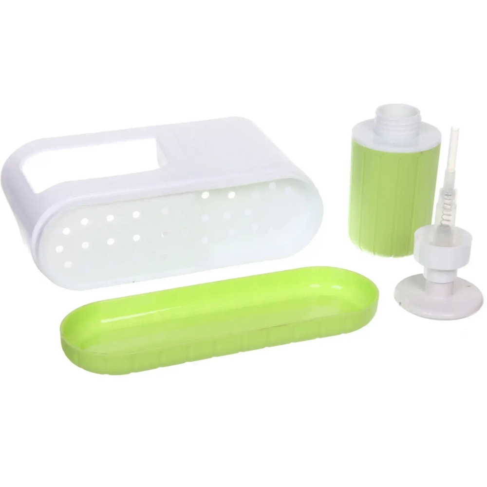 Дозатор для жидкого мыла с подставкой под губку Забота 835