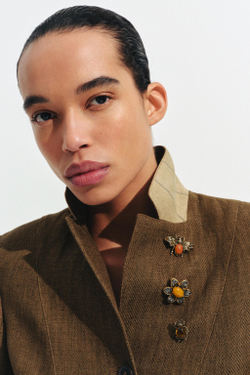 ZARA НАБОР ИЗ 3 МЕТАЛЛИЧЕСКИХ БРОШЕЙ «ЦВЕТЫ И НАСЕКОМЫЕ», ЗОЛОТОЙ/СЕРЕБРНЫЙ