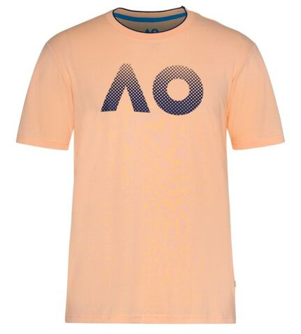 Мужская теннисная футболка Australian Open T-Shirt AO Textured Logo - mellow peach