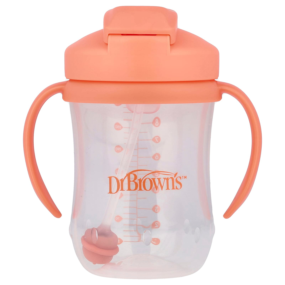 Dr. Brown's, Baby's 1st Straw Cup, от 6 месяцев, коралловый, 270 мл (9 унций)