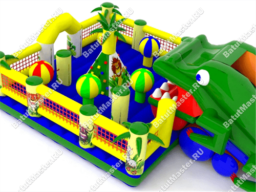Надувной батут-горка "Сказочная поляна" 11*7*5 м
