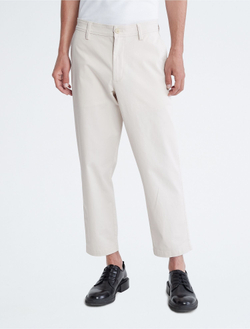 Брюки Calvin Klein Tapered Leg Cropped Chinos Chalk - 36