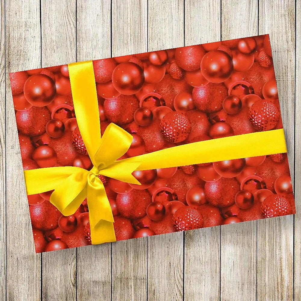 Бумага упаковочная 50х70 см «Волшебные шары», красный (1 лист)