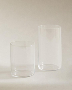 Zara Home стакан из стекла, цвет прозрачный, 10 см · 0254/401