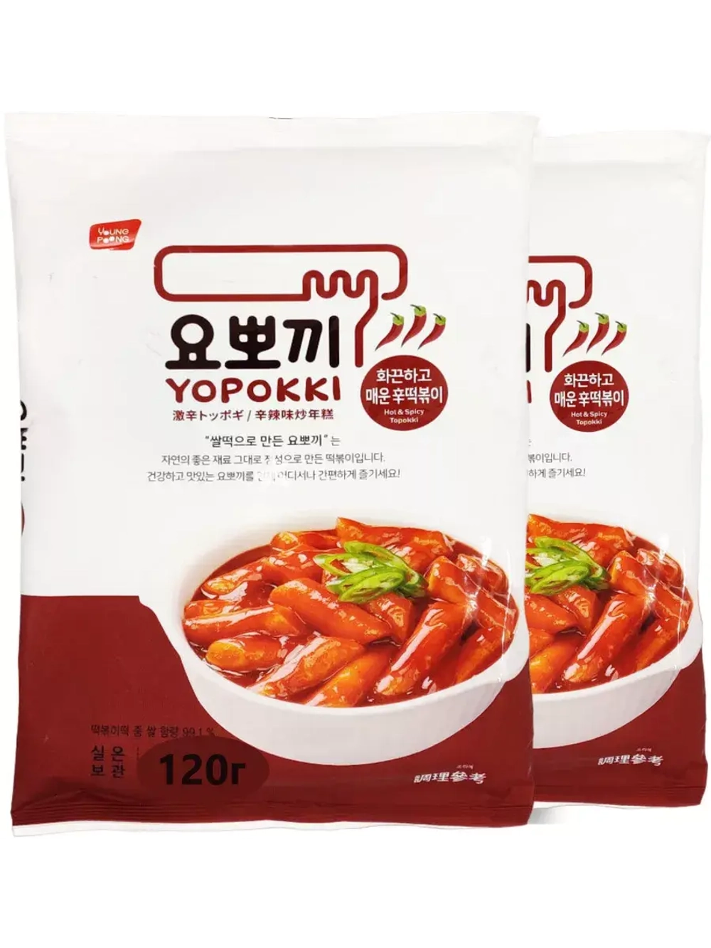 Рисовые клецки токпокки в пряно-остром соусе 120 г * 2 шт