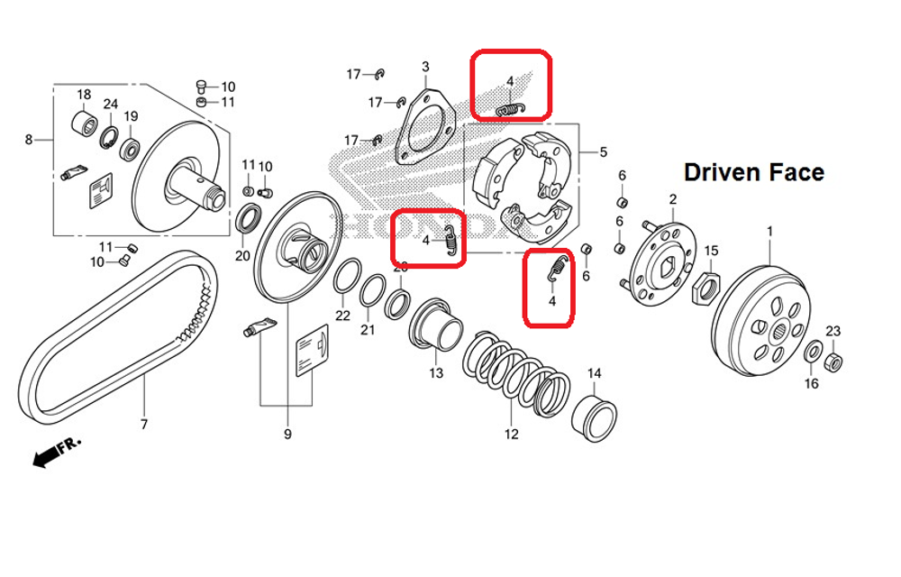 22401-KGF-912. SPRING, CLUTCH