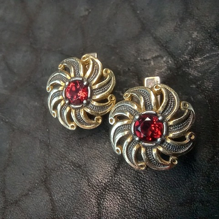 Серьги короткие "Зарница"