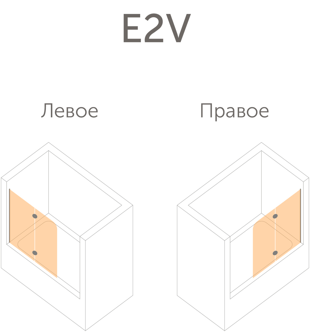 Душевая шторка на ванную Vegas Glass E2V профиль бронза, стекло прозрачное