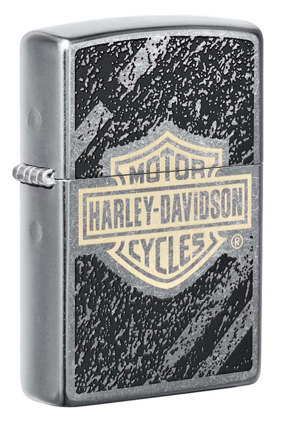 Легендарная классическая американская бензиновая широкая зажигалка ZIPPO Harley-Davidson 49656 в подарочной коробке