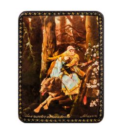 ШК-19/45 Шкатулка в технике декупаж «Иван царевич на сером волке» (10х8х3,5)