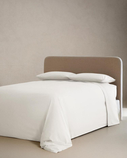 ZARA HOME (300 НИТЕЙ) ПРОСТЫНЯ ИЗ ПЕРКАЛЯ | ВЫСОТА 40 СМ, БЕЛЫЙ