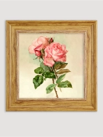 Картина настенная интерьерная в раме "под дерево" 26*26 см