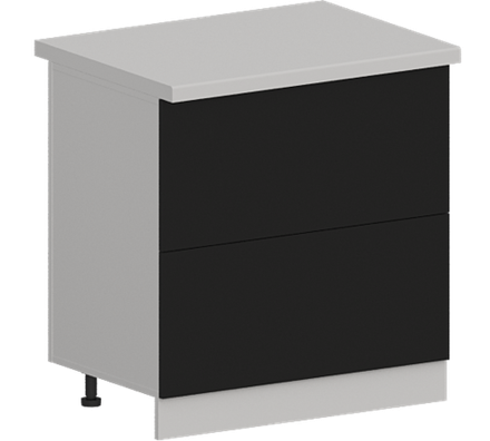 Кухня Модуль ШН2Я 800 Графит / Черный матовый