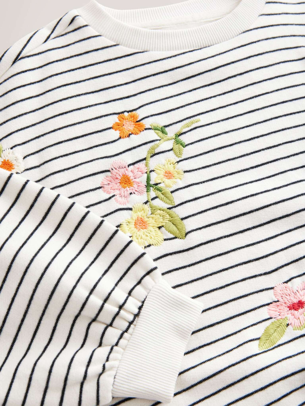 Толстовка удлиненная для девочки Next E57-236, Молочный, Черный